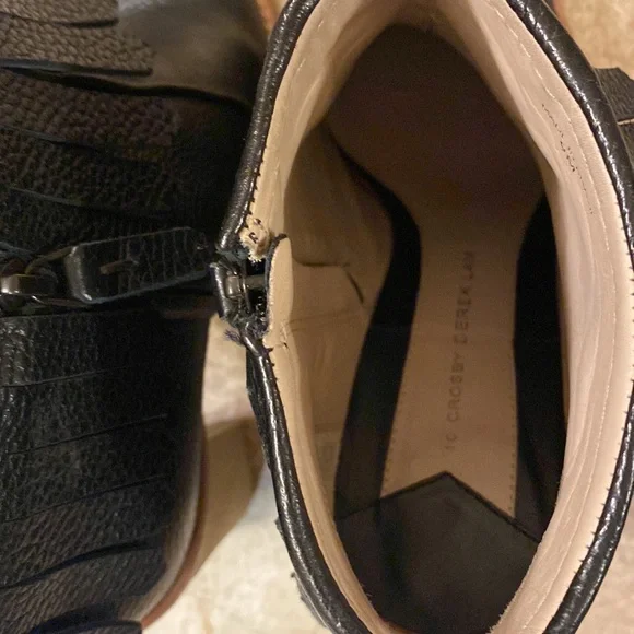10 CROSBY DEREK LAM heeled ankle booties in Black Size 9 - Picture 3 of 7